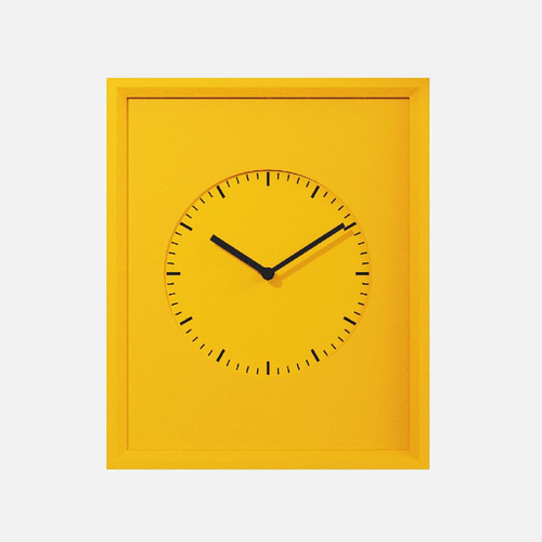[미이] Original Yellow 사각원 벽시계 탁상시계